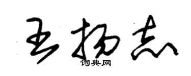 朱錫榮王揚志草書個性簽名怎么寫