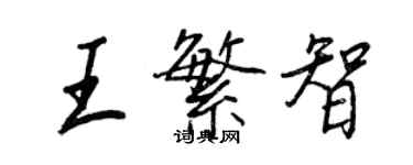王正良王繁智行書個性簽名怎么寫