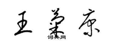 梁錦英王菊康草書個性簽名怎么寫