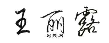 駱恆光王麗露行書個性簽名怎么寫