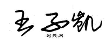 朱錫榮王子凱草書個性簽名怎么寫