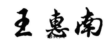 胡問遂王惠南行書個性簽名怎么寫