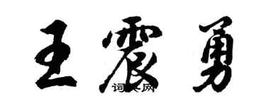 胡問遂王震勇行書個性簽名怎么寫