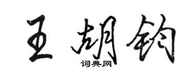 駱恆光王胡鈞行書個性簽名怎么寫