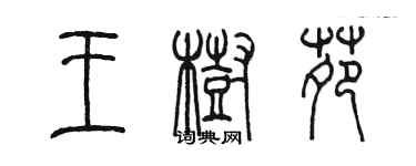 陳墨王樹苑篆書個性簽名怎么寫