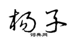 曾慶福楊子草書個性簽名怎么寫