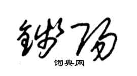 朱錫榮錢陽草書個性簽名怎么寫