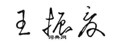 駱恆光王振夏草書個性簽名怎么寫