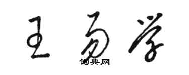 駱恆光王易學草書個性簽名怎么寫