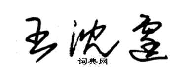 朱錫榮王沈霆草書個性簽名怎么寫