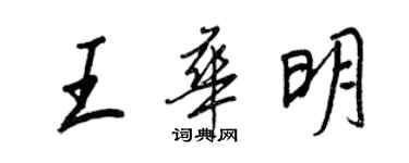 王正良王華明行書個性簽名怎么寫