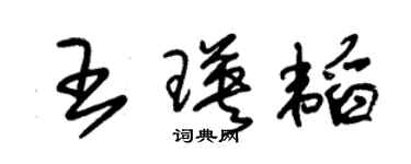 朱錫榮王瑛韜草書個性簽名怎么寫