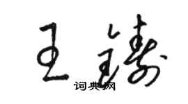 駱恆光王鑄草書個性簽名怎么寫