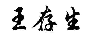 胡問遂王存生行書個性簽名怎么寫