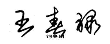 朱錫榮王春祿草書個性簽名怎么寫