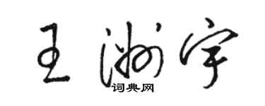 駱恆光王洲宇草書個性簽名怎么寫