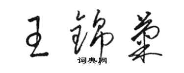 駱恆光王錦菊草書個性簽名怎么寫