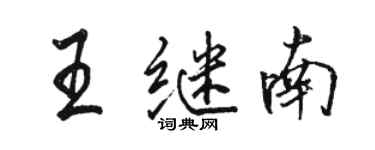 駱恆光王繼南行書個性簽名怎么寫