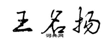 曾慶福王名揚行書個性簽名怎么寫