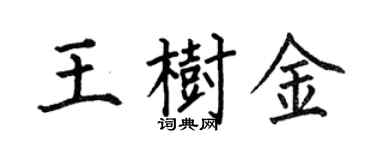 何伯昌王樹金楷書個性簽名怎么寫