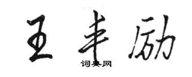 駱恆光王豐勵行書個性簽名怎么寫