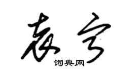 朱錫榮袁寧草書個性簽名怎么寫