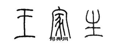 陳墨王家生篆書個性簽名怎么寫