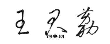 駱恆光王君荔草書個性簽名怎么寫