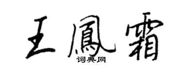 王正良王鳳霜行書個性簽名怎么寫