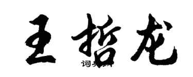 胡問遂王哲龍行書個性簽名怎么寫