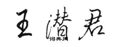 駱恆光王潛君行書個性簽名怎么寫