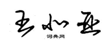 朱錫榮王北亞草書個性簽名怎么寫