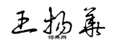 曾慶福王揚華草書個性簽名怎么寫