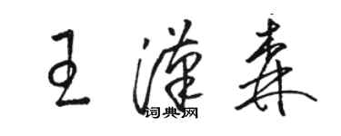 駱恆光王漢森草書個性簽名怎么寫