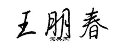 王正良王朋春行書個性簽名怎么寫