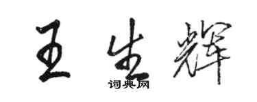 駱恆光王生輝行書個性簽名怎么寫