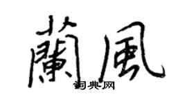王正良蘭風行書個性簽名怎么寫
