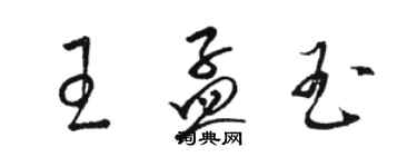 駱恆光王孟玉草書個性簽名怎么寫