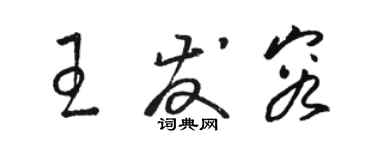 駱恆光王發容草書個性簽名怎么寫