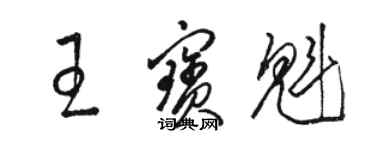 駱恆光王寶魁草書個性簽名怎么寫