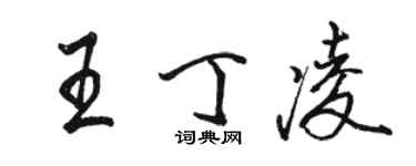 駱恆光王丁凌行書個性簽名怎么寫