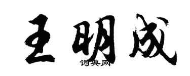 胡問遂王明成行書個性簽名怎么寫