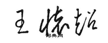 駱恆光王懷超草書個性簽名怎么寫