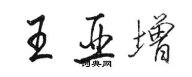 駱恆光王亞增行書個性簽名怎么寫