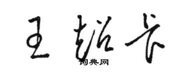 駱恆光王超卡草書個性簽名怎么寫