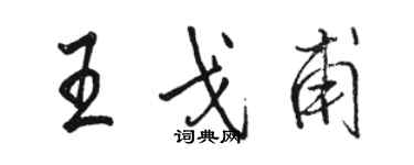 駱恆光王戈甫行書個性簽名怎么寫