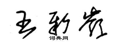 朱錫榮王新嶺草書個性簽名怎么寫