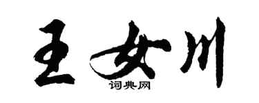 胡問遂王女川行書個性簽名怎么寫