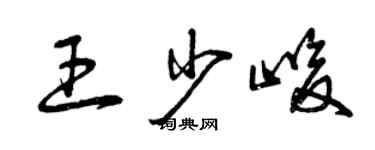 曾慶福王少峻草書個性簽名怎么寫