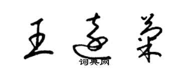 梁錦英王遠菊草書個性簽名怎么寫